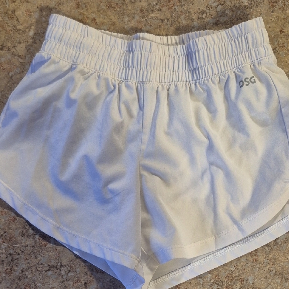 DSG White Women's Athletic Shorts with Elastic Waist